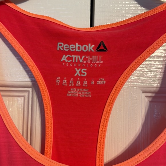 NWOT Reebok racerback tank in pink and orange size XS - Picture 4 of 7